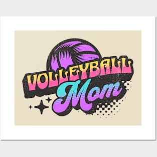 Volleyball Mom (retro) Posters and Art